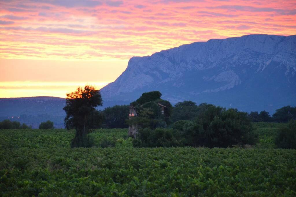 Vue Sainte Victoire, Proche Aix-En-Provence Apartment Pourrieres Bagian luar foto